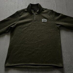Hurley 1/4 Zip Sweater Men XL Dark Green Pullover Outdoor Fleece Casual